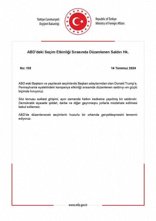 ABD'deki Seçim Etkinliği Sırasında Düzenlenen Saldırı Hakkında