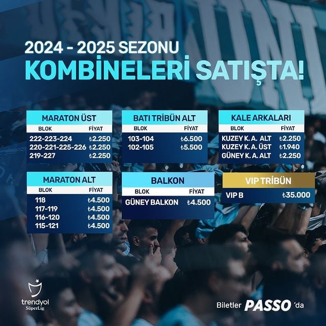 Adana Demirspor Kulübü Kombine Duyurusu