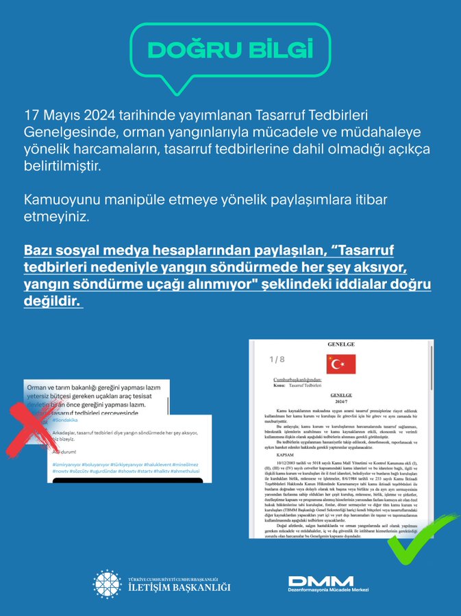 Türkiye Cumhurbaşkanı Yardımcısı Cevdet Yılmaz: Yangınlarla ve Dezenformasyonla Mücadelede Kararlıyız