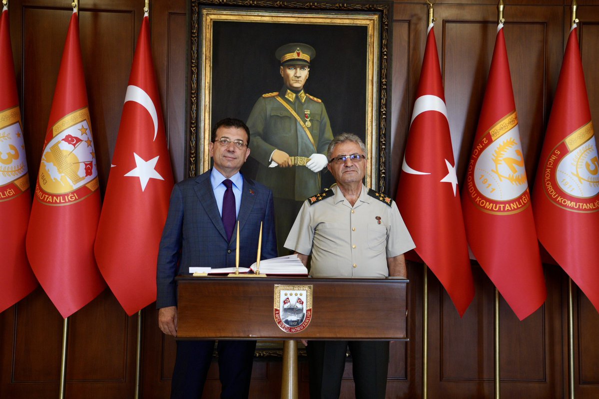 İstanbul Büyükşehir Belediye Başkanı Ekrem İmamoğlu, 1. Ordu ve Garnizon Komutanı Orgeneral Metin Tokel'e Hayırlı Olsun Ziyaretinde Bulundu