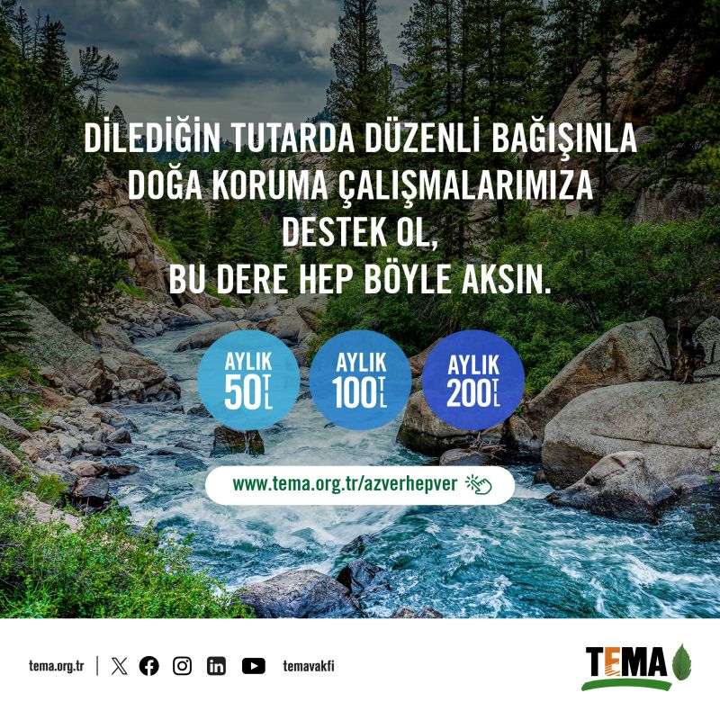 TEMA Vakfı Doğa Koruma Çalışmaları İçin Bağış Çağrısı