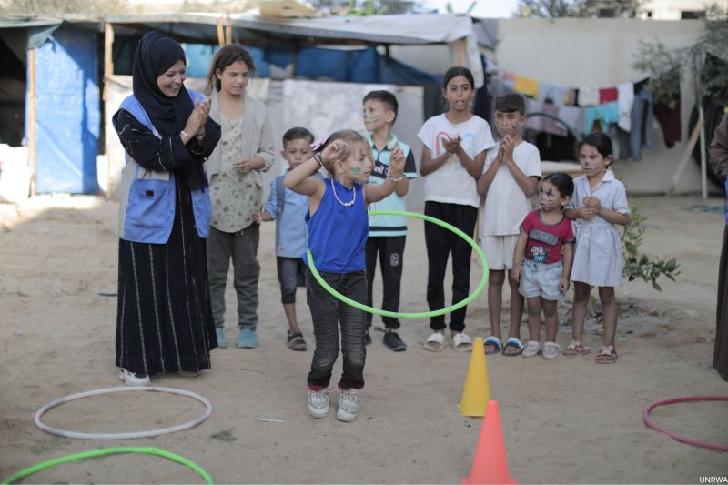 UNRWA, Gaza'daki Çocuklara Destek Sunuyor