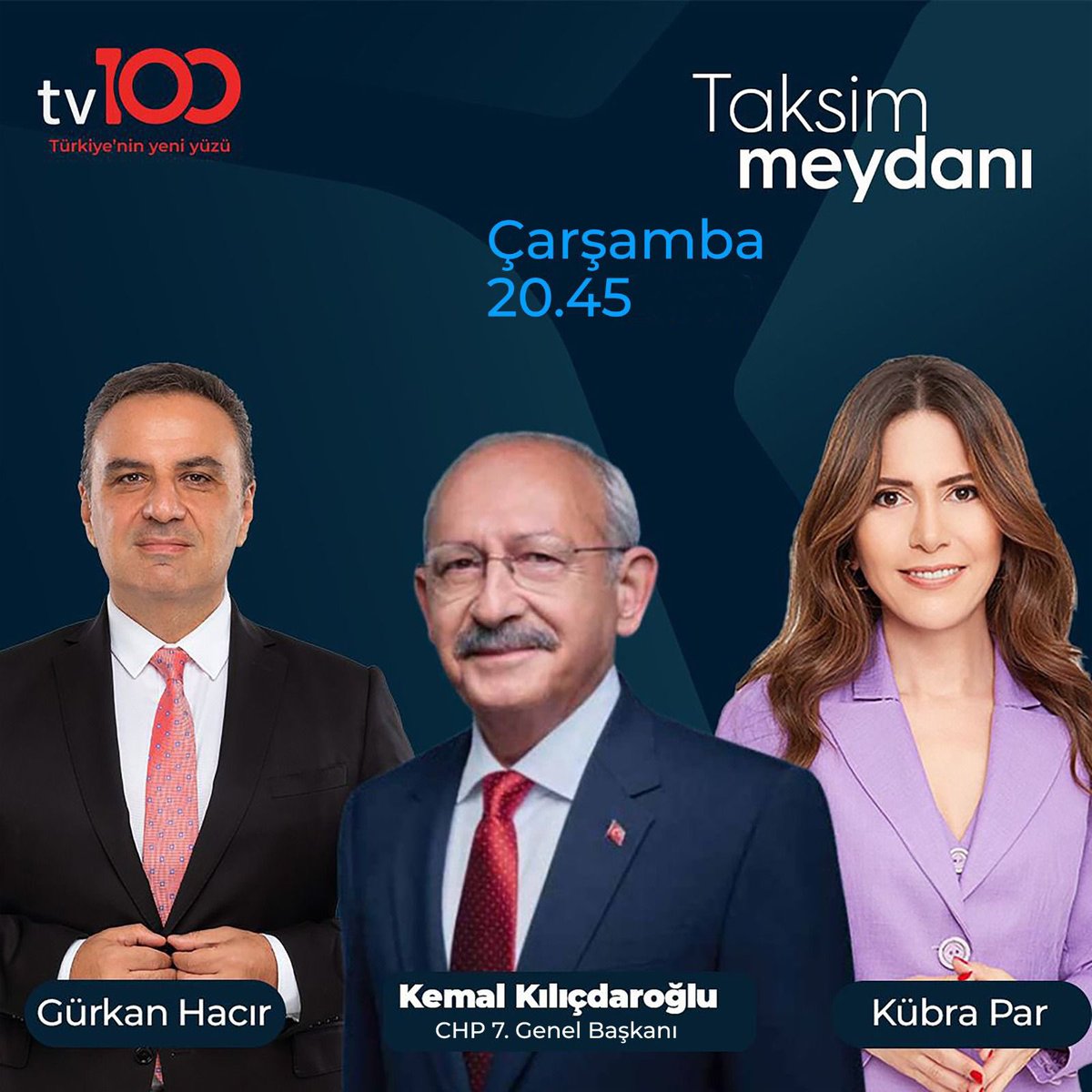 Cumhuriyet Halk Partisi'nin 7. Genel Başkanı Kemal Kılıçdaroğlu Taksim Meydanı Programına Konuk Olacak