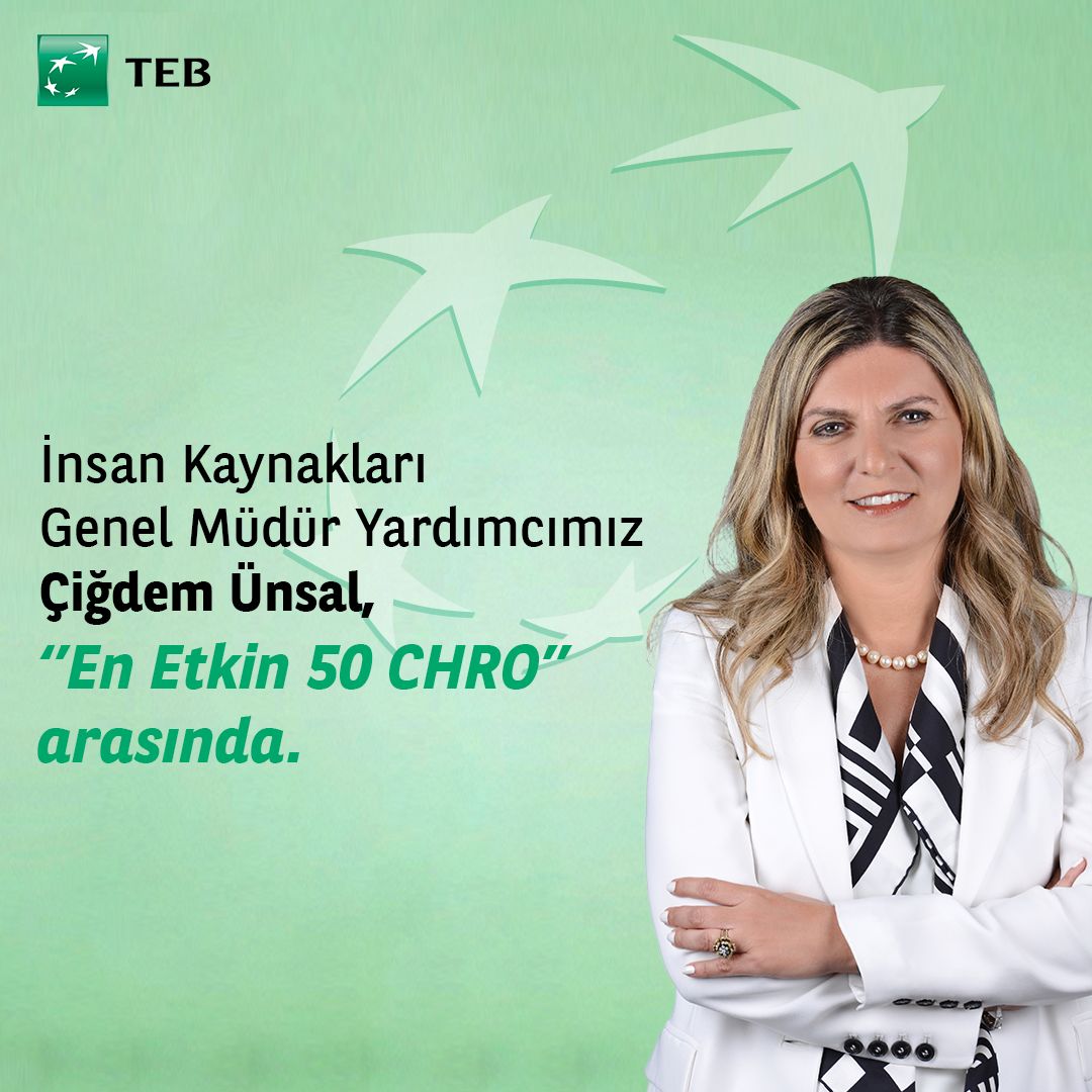 TEB İnsan Kaynakları Genel Müdür Yardımcısı Çiğdem Ünsal 