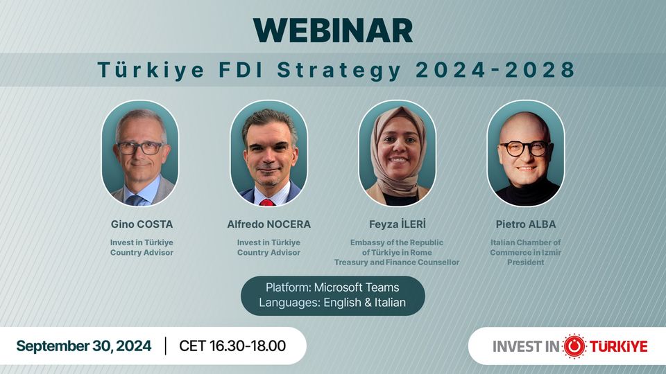 Türkiye FDI Stratejisi 2024-2028 Webinarı Gerçekleşiyor