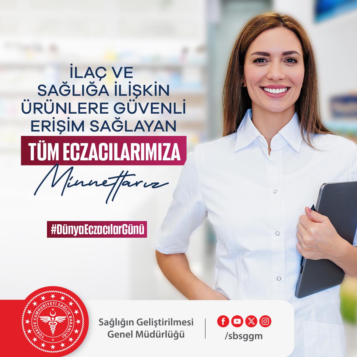 Dünya Eczacılar Günü'nde Eczacılara Teşekkür