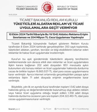 Ticaret Bakanlığının Tüketici Koruma Denetimleri Devam Ediyor