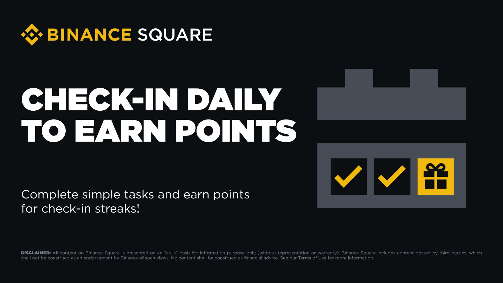 Binance Square'da Günlük Kontrol ve Görev Tamamlama İmkanları