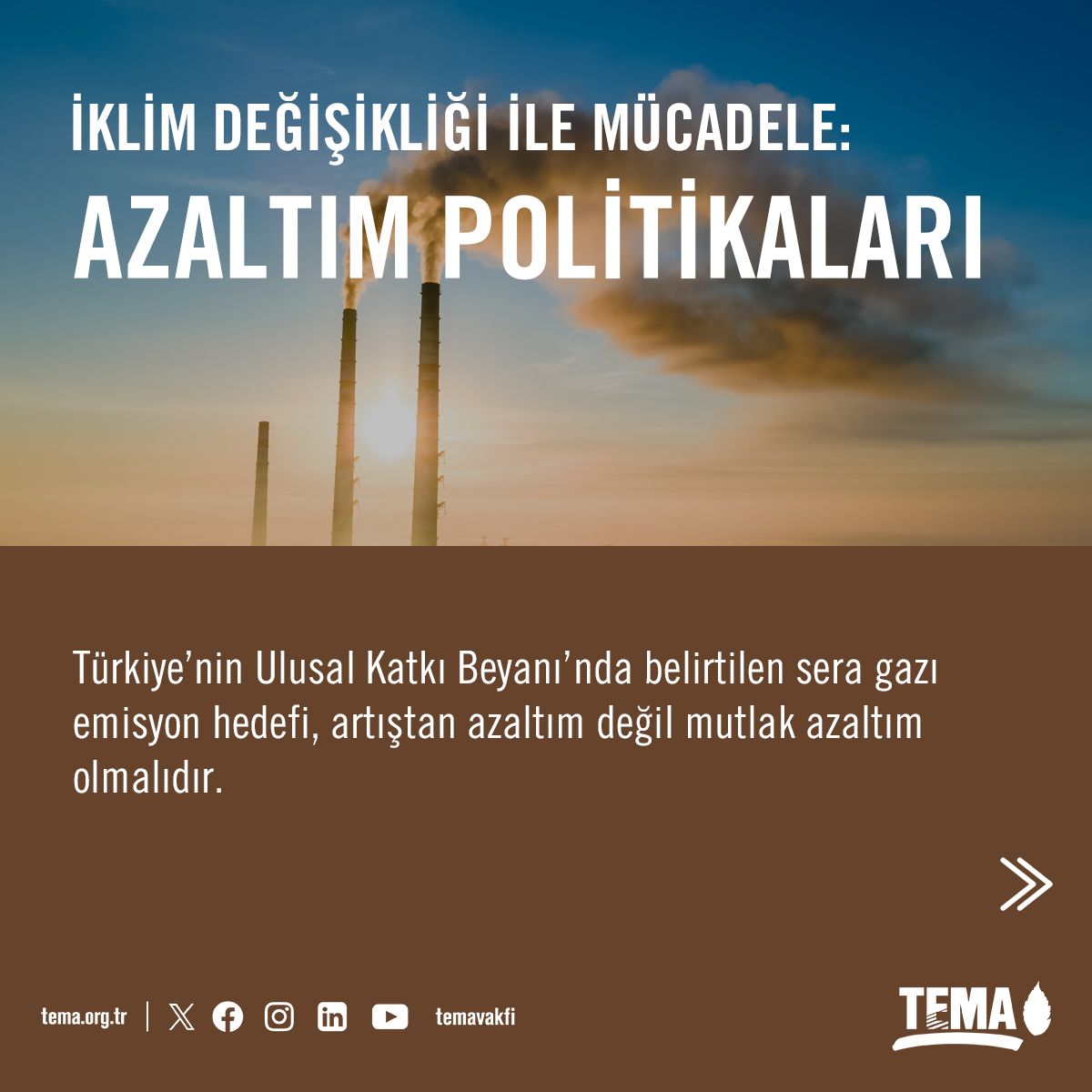 İklim Değişikliği ile Mücadelede Azaltım Politikalara İhtiyaç Var