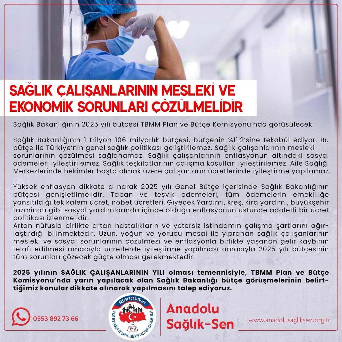 Sağlık Çalışanlarının Sorunlarına Dikkat Çekiliyor