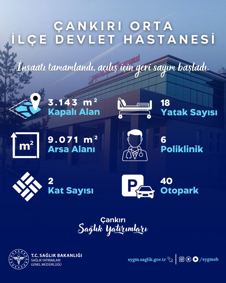 Çankırı Orta İlçe Devlet Hastanesi Hizmete Hazırlanıyor