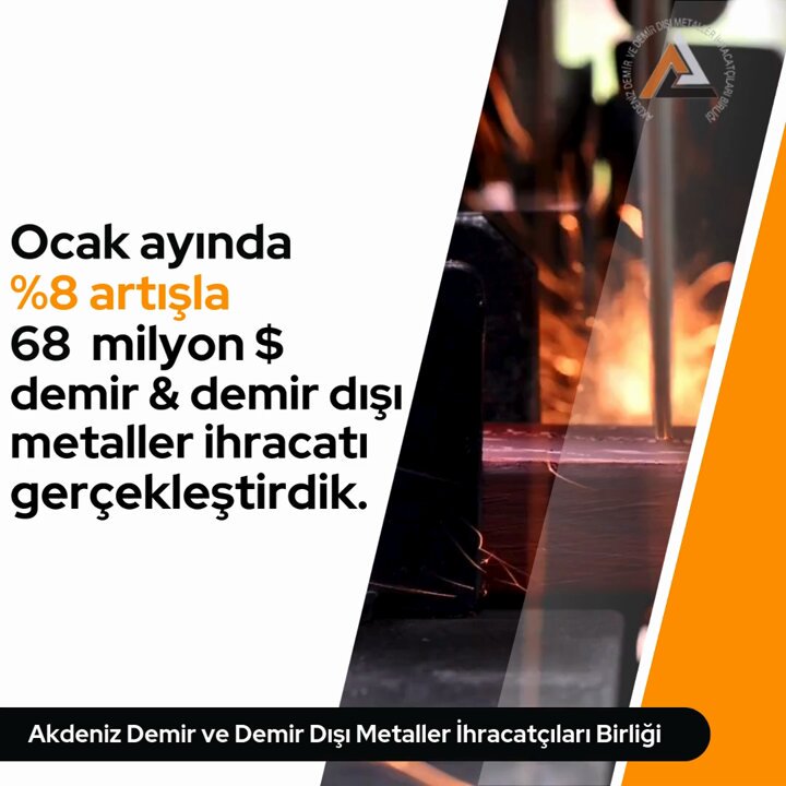 Akdeniz Demir ve Demir Dışı Metaller İhracatçıları Birliği Ocak'ta 68 Milyon TL Demir-Demir Dışı Metal İhracatına Ulaştı