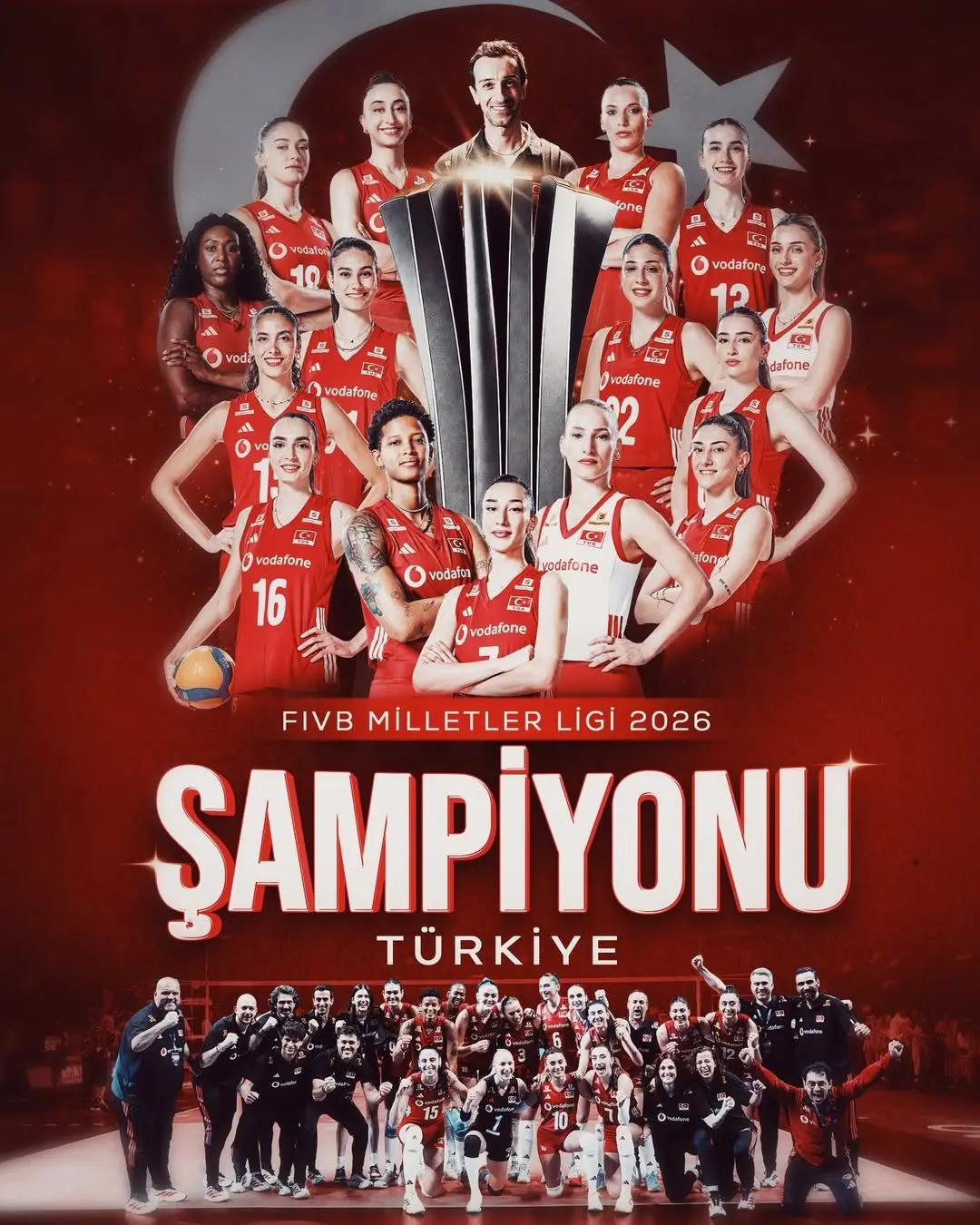 A Millî Kadın Voleybol Takımı 2026 Voleybol Milletler Ligi Şampiyonu