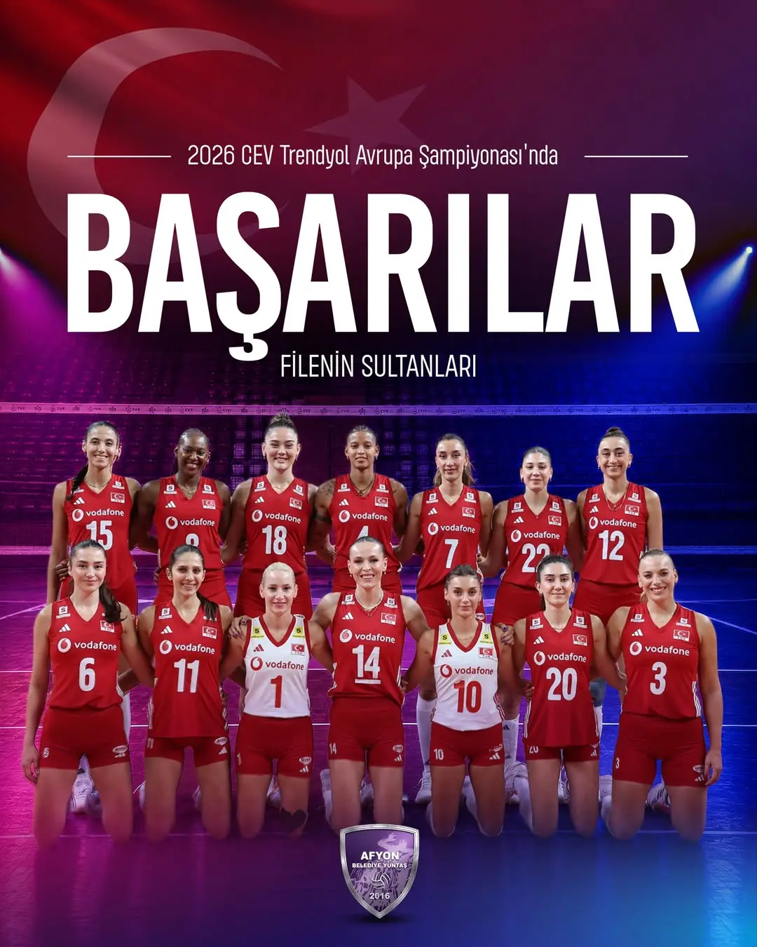 Afyon Belediye Yüntaş Spor Kulübü'nden Filenin Sultanları'na Destek
