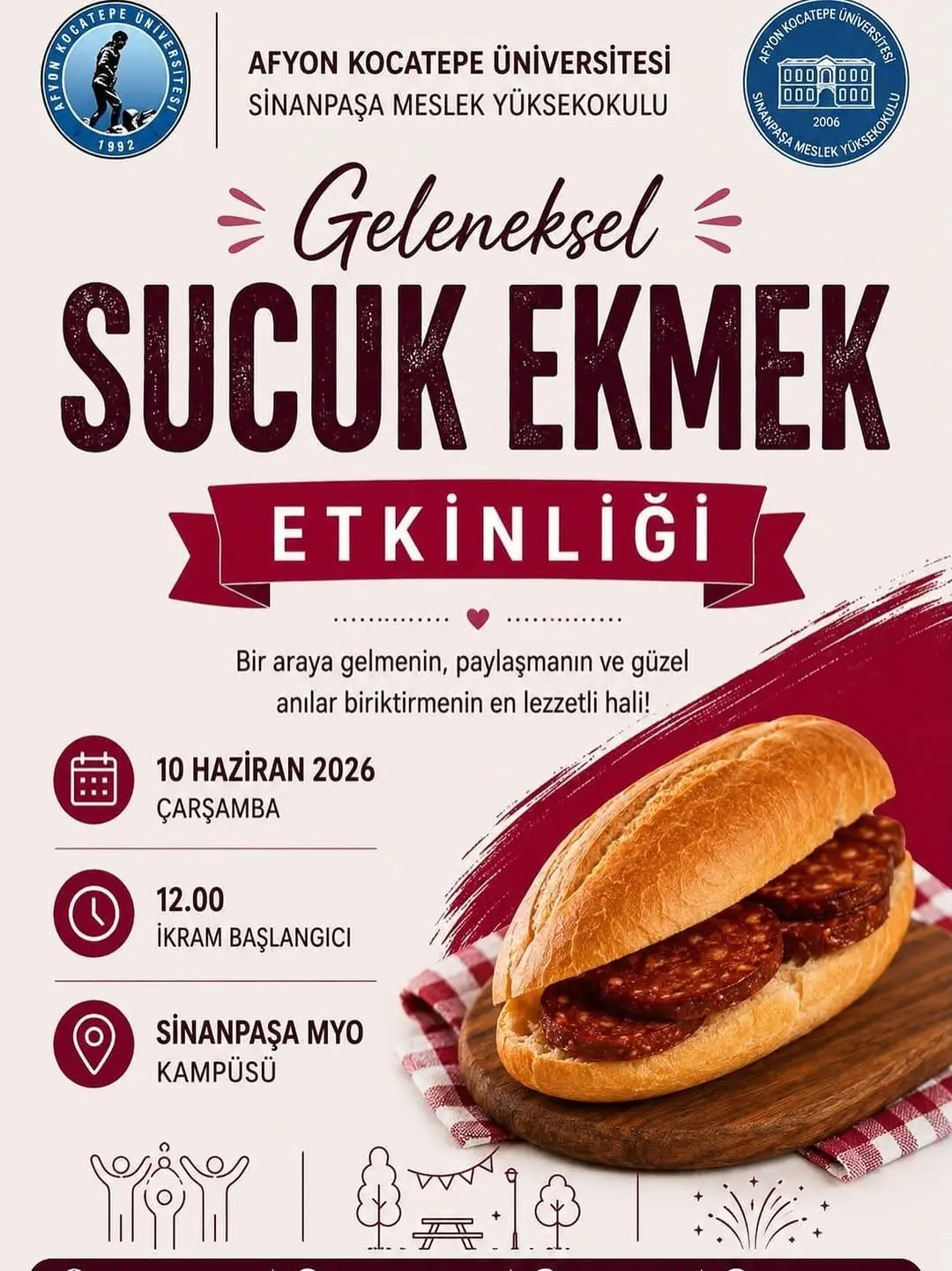 Afyon Kocatepe Üniversitesi'nde Bugün: Sucuk Ekmek Etkinliği