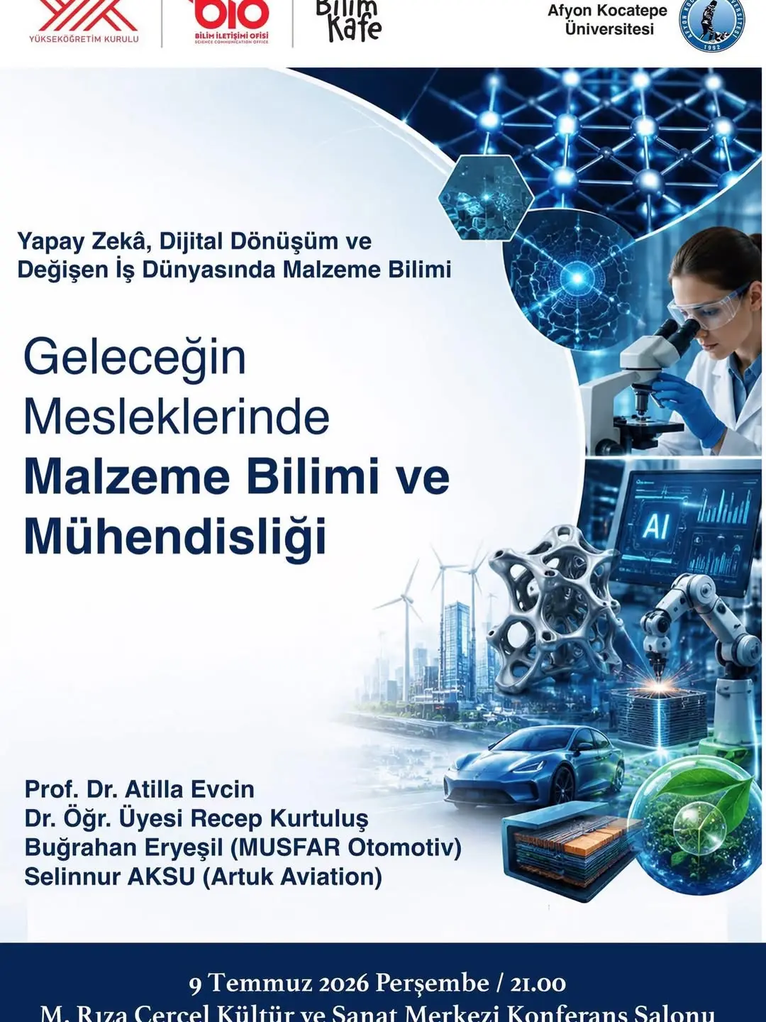 Afyon Kocatepe Üniversitesi'nden Malzeme Bilimi ve Mühendisliği Konferansı