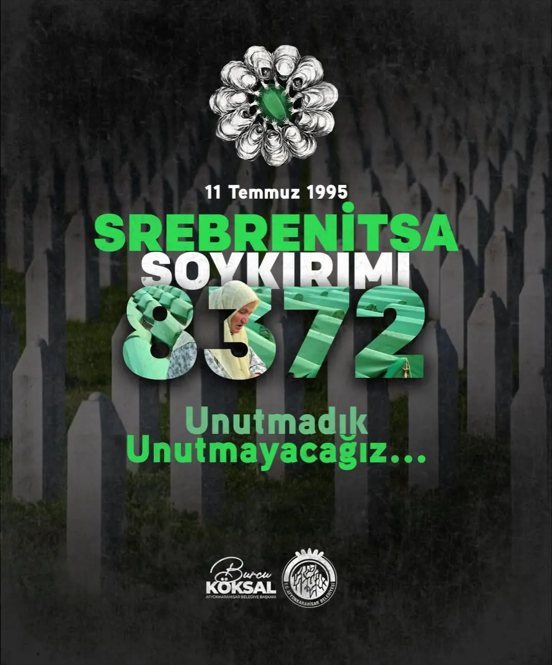 Afyonkarahisar Belediye Başkanı Burcu Köksal'dan Srebrenitsa Paylaşımı
