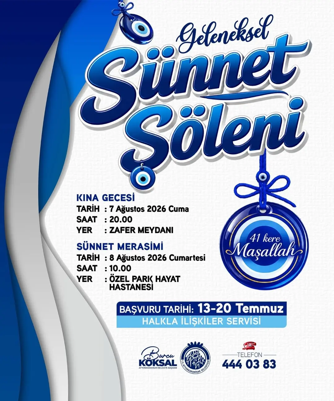Afyonkarahisar Belediyesi Geleneksel Sünnet Şöleni için Başvuruları Açtı