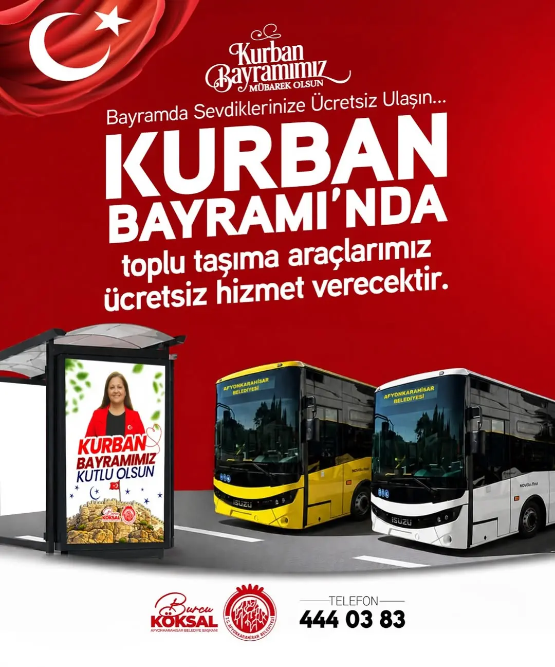 Afyonkarahisar Belediyesi'nden Bayram Sürprizi: Ücretsiz Halk Otobüsleri!