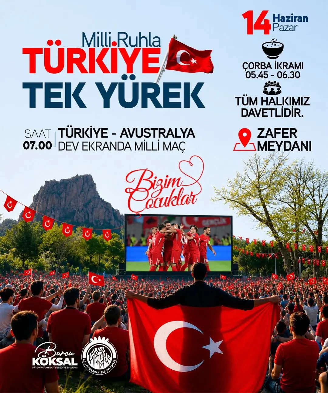 Afyonkarahisar'da Milli Takım Maçı Heyecanı