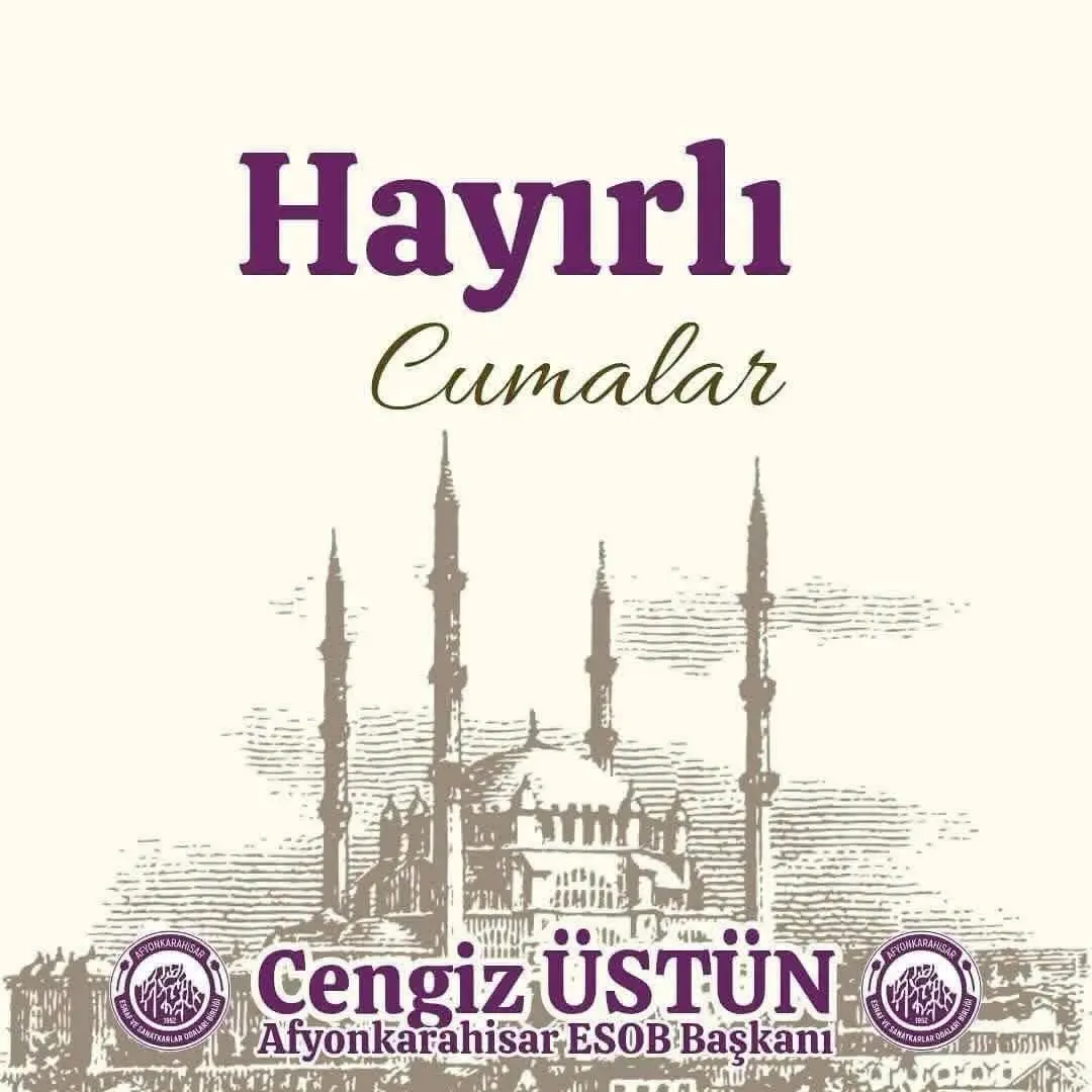 Afyonkarahisar Esnaf Ve Sanatkarlar Odaları Birliği'nden Cumaların Bereketi Paylaşımı