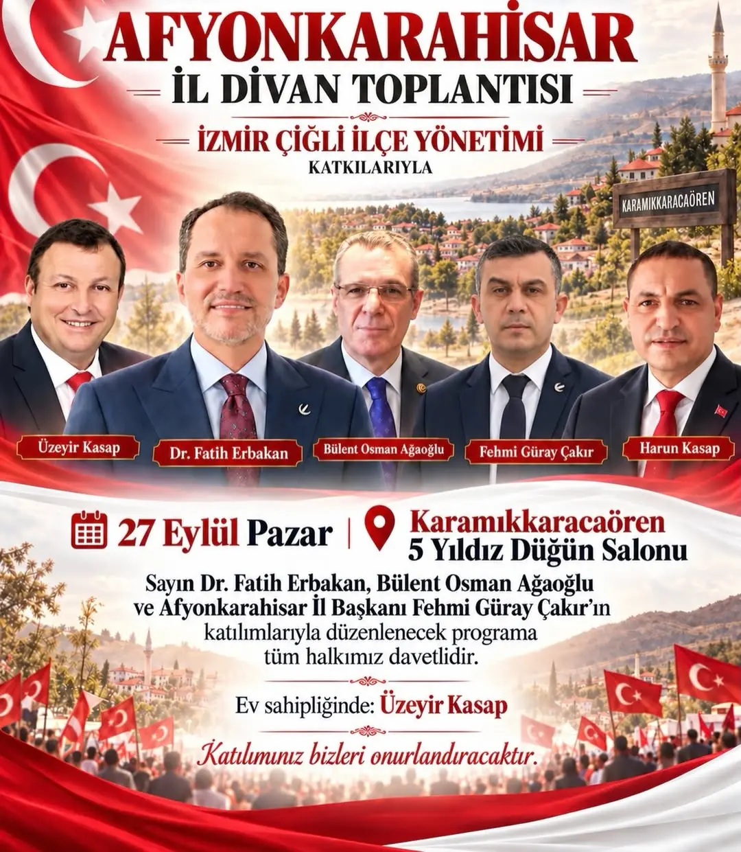 Afyonkarahisar İl Divan Toplantısı Karamıkkaracaören'de Gerçekleştirilecek