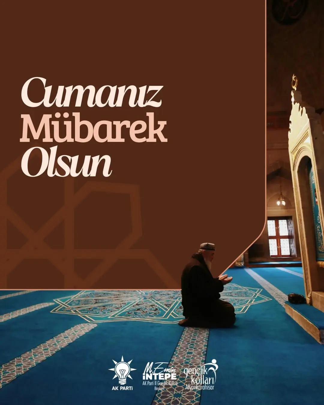 Ak Parti Afyonkarahisar İl Gençlik Kolları Başkanı'ndan Cuma Günü Mesajı