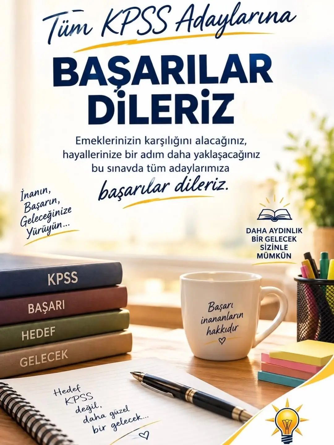 AK Parti Afyonkarahisar İl Kadın Kolları'ndan KPSS Adaylarına Başarı Mesajı