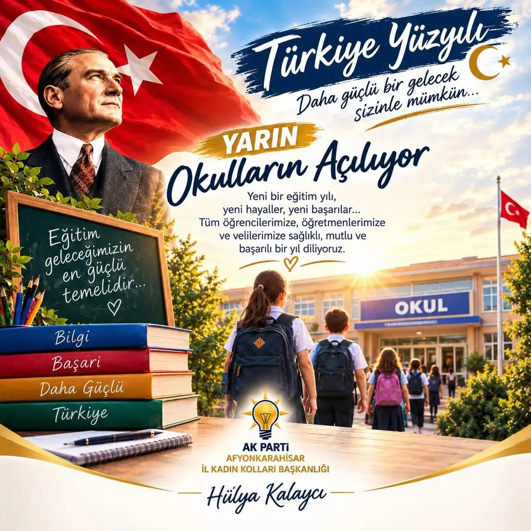 AK Parti Afyonkarahisar İl Kadın Kolları'ndan Yeni Eğitim Yılı Mesajı