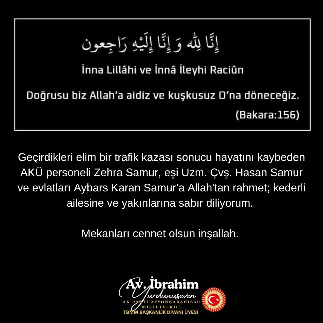 AKÜ Personeli Zehra Samur Trafik Kazasında Hayatını Kaybetti
