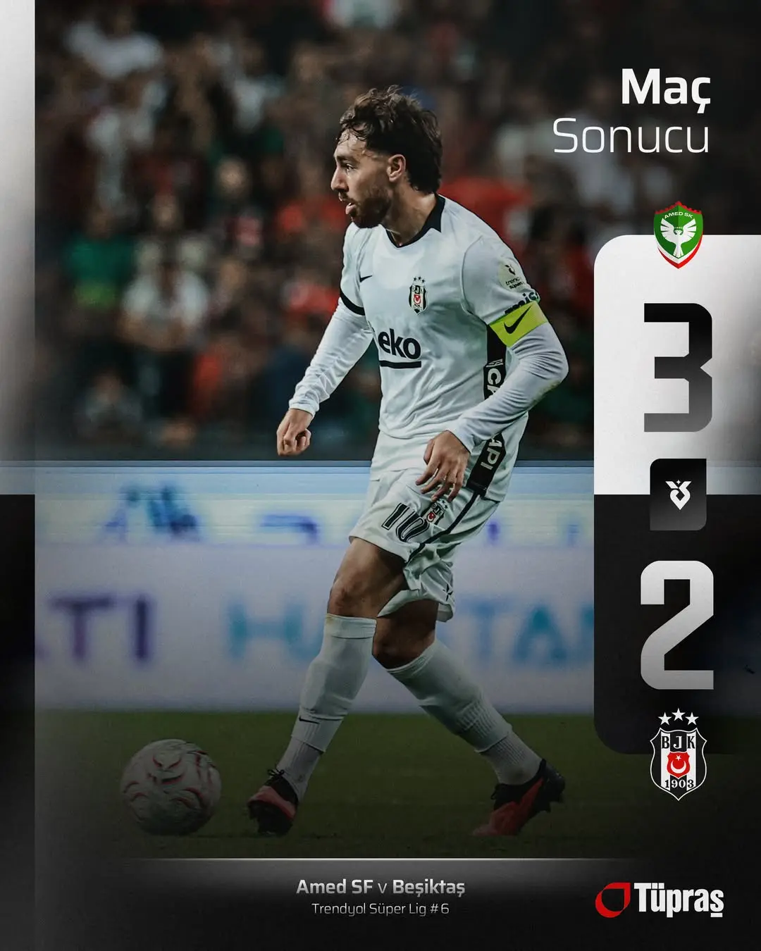 Amed Sportif Faaliyetler 3-2 Beşiktaş Maçı Sonucu