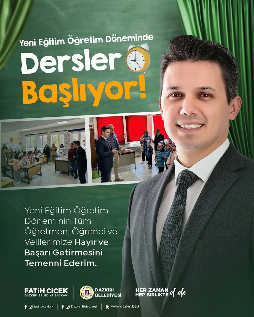 Dazkırı Belediye Başkanı Fatih Çiçek'ten Yeni Eğitim Öğretim Yılı Mesajı