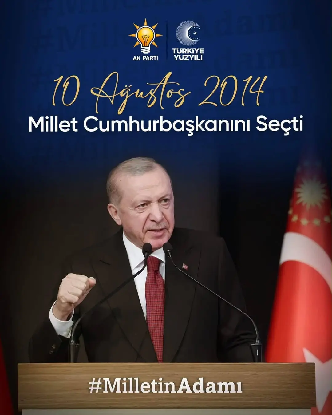 Demokrasi Tarihimizde İlk Kez Doğrudan Seçilen Cumhurbaşkanı Recep Tayyip Erdoğan'ın Göreve Başlama Yıl Dönümü