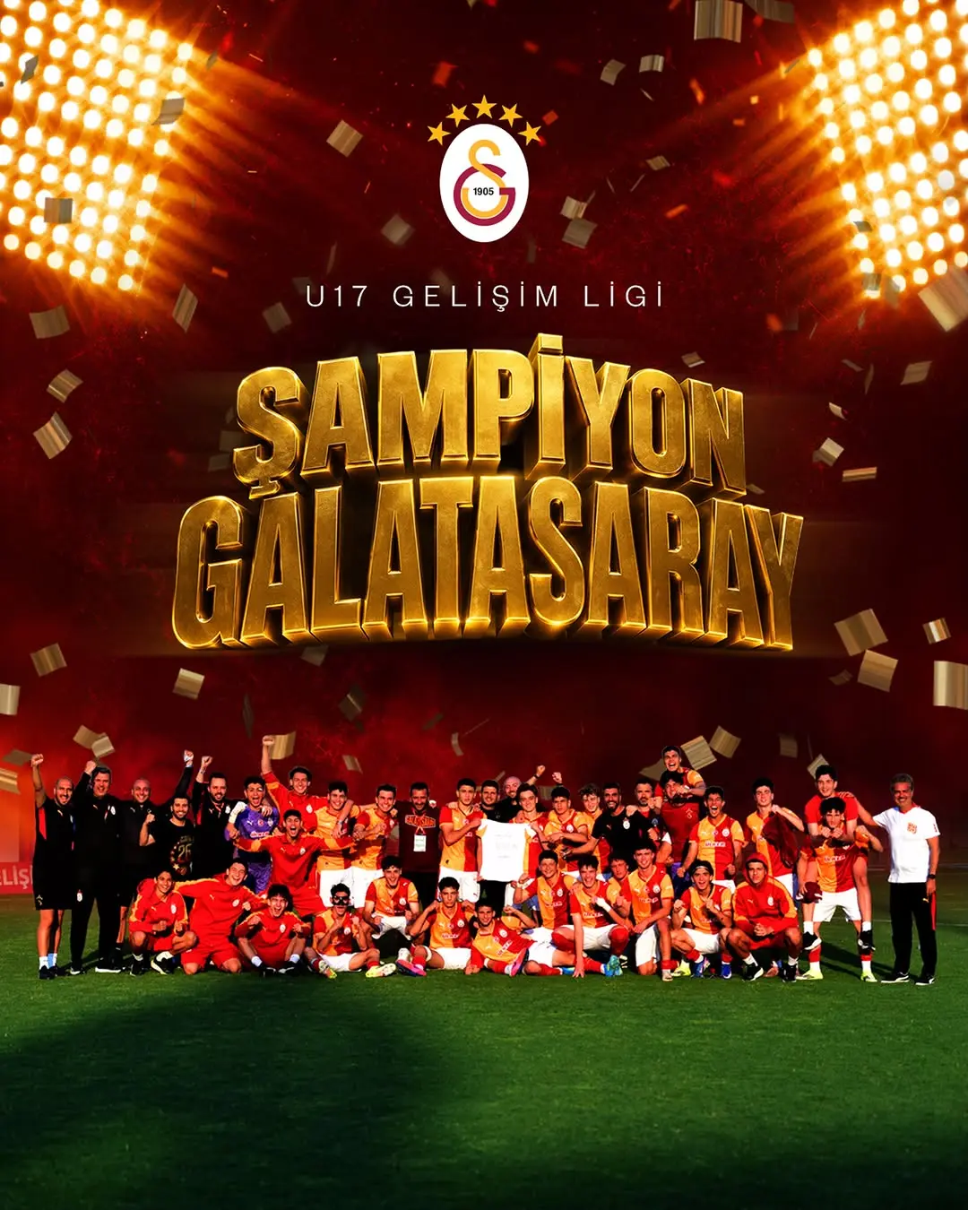 Galatasaray U17 Takımı U17 Gelişim Ligi Şampiyonu Oldu