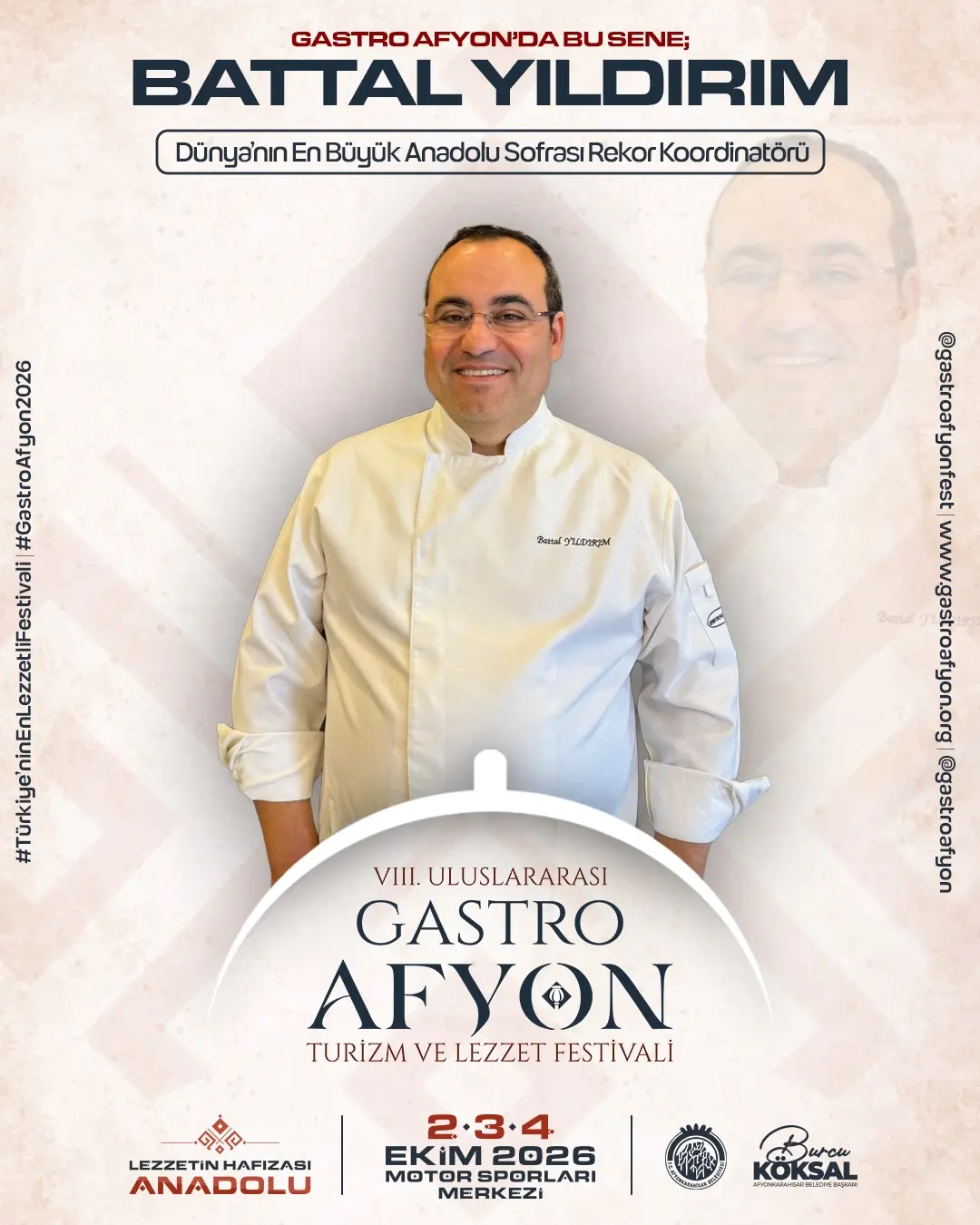 Gastro Afyon Festivali'nde Bu Yıl Şef Battal Yıldırım Sahne Alacak