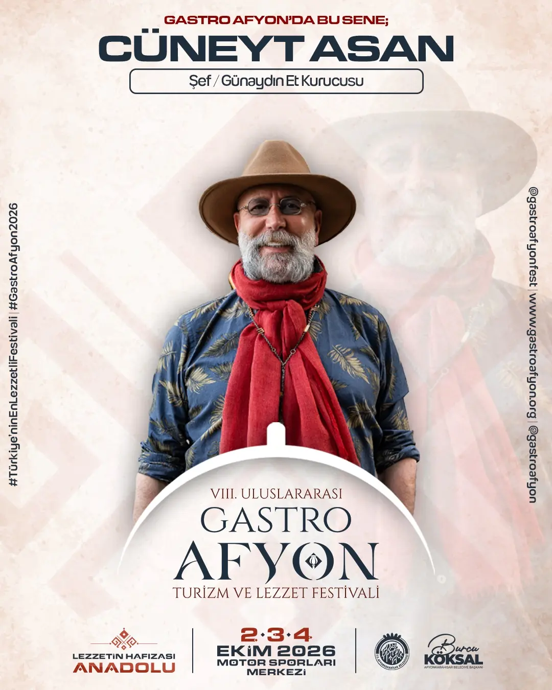 Gastro Afyon Festivali'nde Şef Cüneyt Asan Bu Yıl Konuk Olacak!