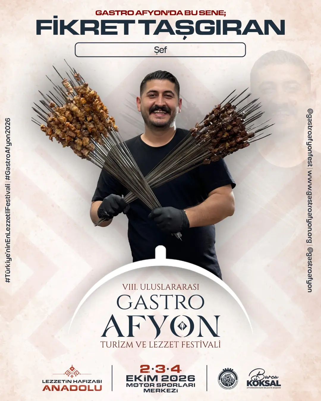 Gastro Afyon Festivalinde Şef Fikret Taşgıran Yer Alacak!