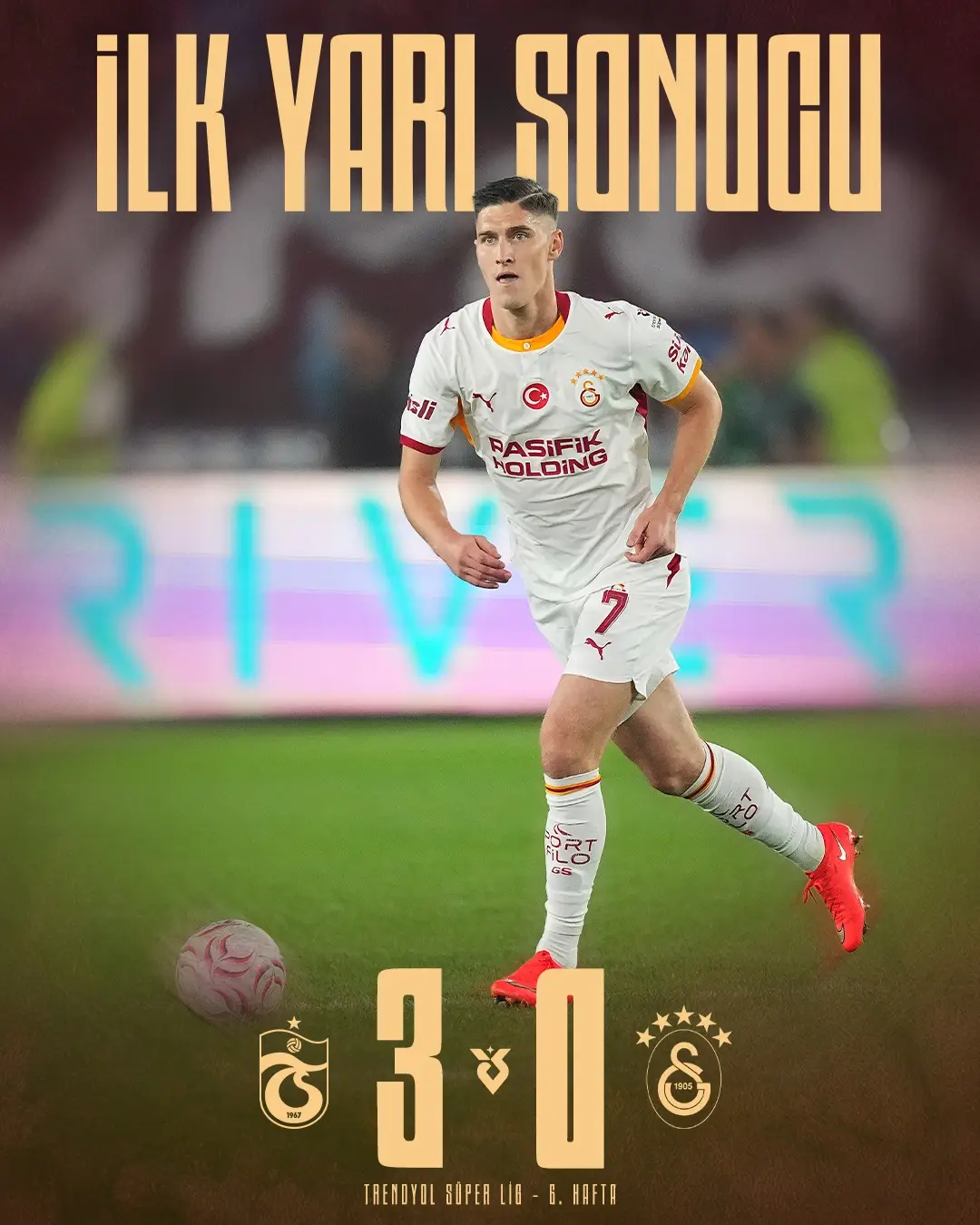 İlk yarı sonucu: Trabzonspor 3-0 Galatasaray...