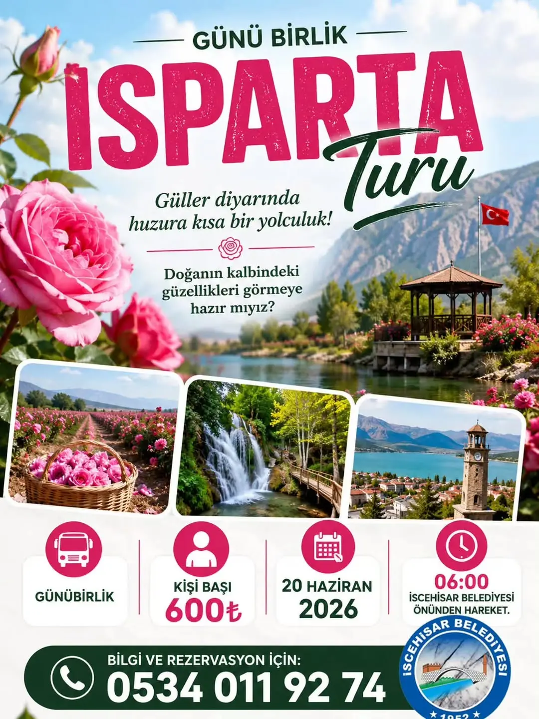 ???? İscehisar Belediyesi'nden Günlük Isparta Turu!