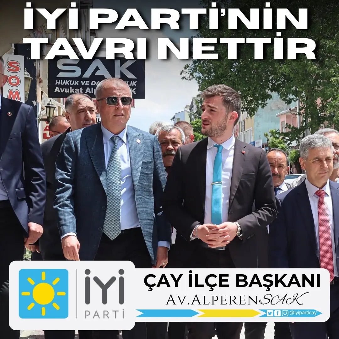 İYİ Parti Çay İlçe Başkanlığı'ndan Çerçeve Yasası Açıklaması