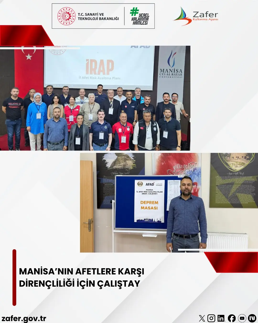 Manisa'nın Afetlere Karşı Dirençliliği İçin Çalıştay Düzenlendi