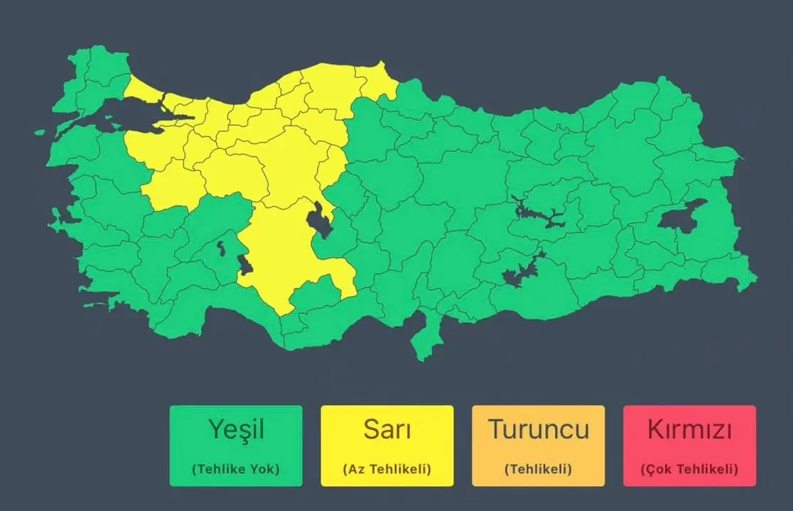 Meteoroloji Genel Müdürlüğü'nden Alınan Son Bilgilere Göre Hava Durumu Tahminleri