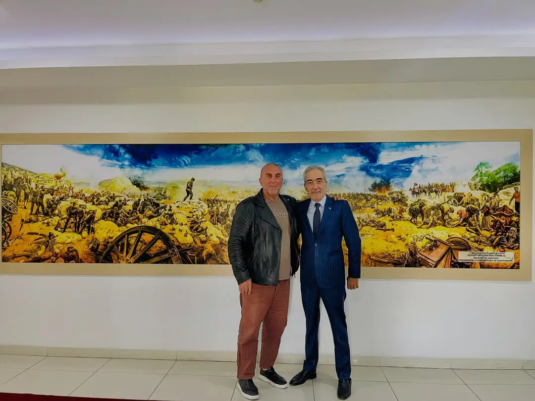 Mustafa Talipoğlu, Afyonkarahisar Esnaf ve Sanatkarlar Odaları Birliği Başkanı Cengiz Üstün'ü Ziyaret Etti