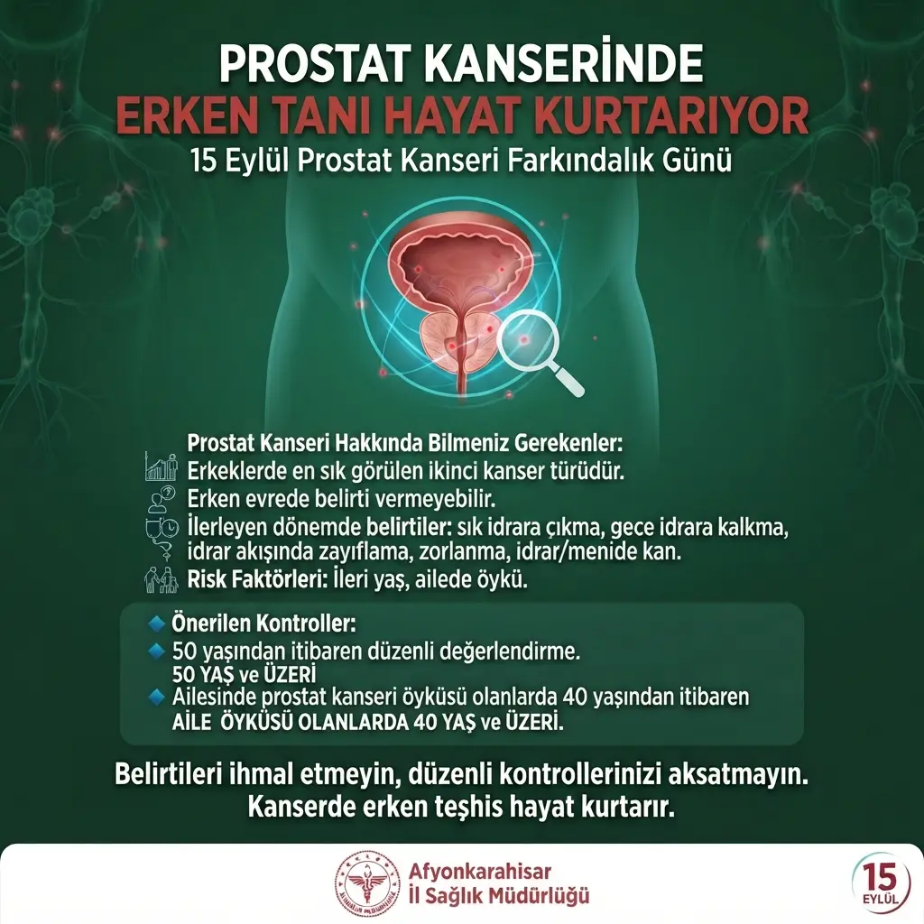 Prostat Kanserinde Erken Teşhis Hayat Kurtarıyor