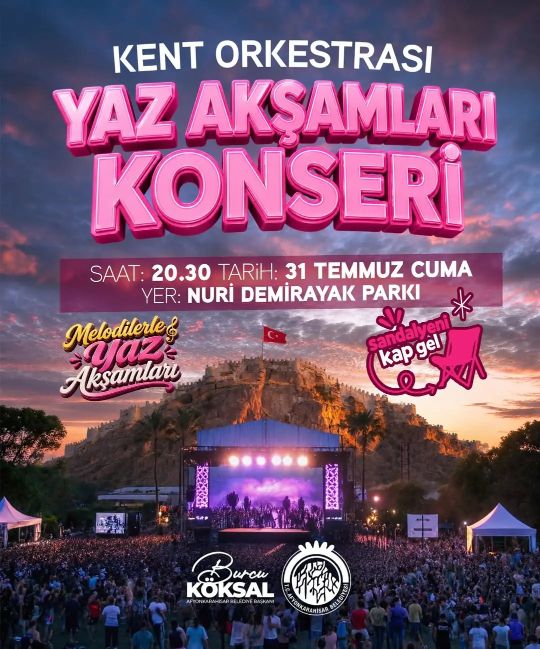 T.C. Afyonkarahisar Belediyesi Yaz Akşamları Konseri Düzenliyor!
