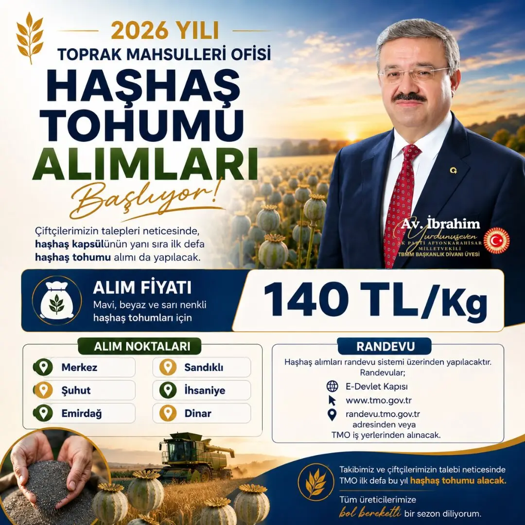 TMO, Bu Yıl İlk Kez Haşhaş Tohumu Alımına Başlıyor