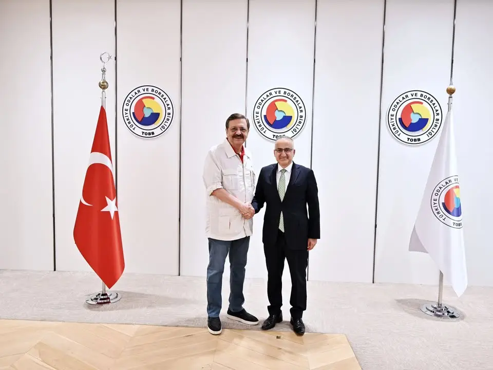 TOBB Başkanı Mustafa Rifat Hisarcıklıoğlu'nun Paylaşımı: Aşkabat Büyükelçiliğine Yeni Atanan Şener Cebeci TOBB'da Ağırlandı
