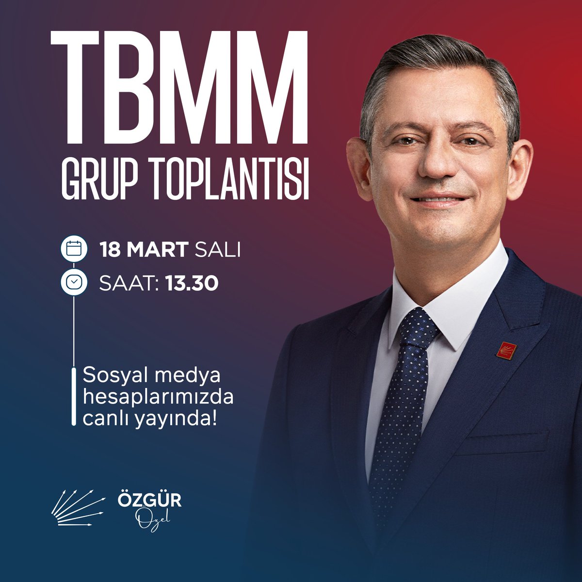 Özgür Özel, Yarınki TBMM Grup Toplantısında Konuşma Yapacak