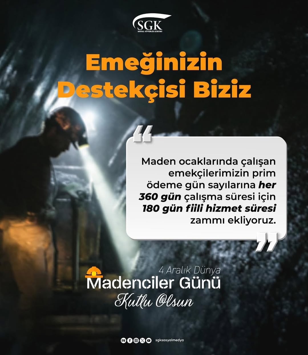 Emekleriyle karanlığı aydınlatan madencilerimize destek devam ediyor